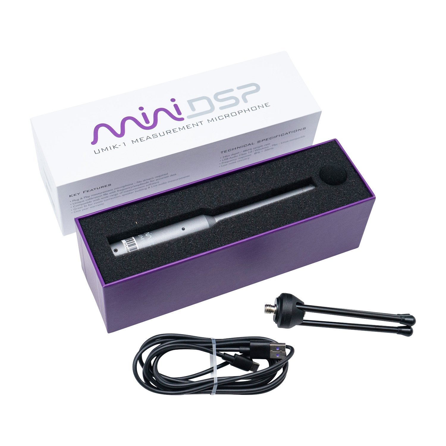 miniDSP UMIK-1 acoustic USB measurement microphone - AudioStatus