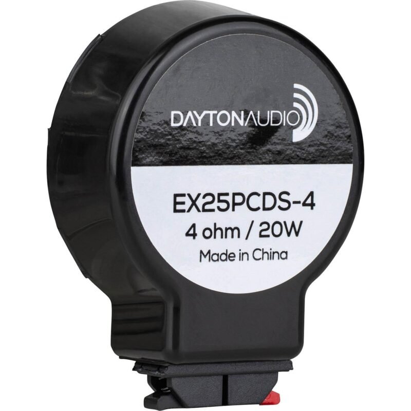 Dayton Audio EX25PCDS-4 IMSâ„¢ Plastic Cover Dual Suspension 25mm Interchangeable Hardware Mount Exciter 20W 4 Ohm