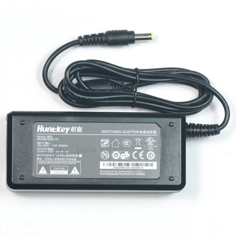 Huntkey 12V 5A 60W AC/DC Power Adapter - Image 3