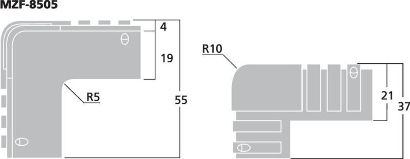 Monacor MZF-8505 PVC Plastic Corner - Image 3