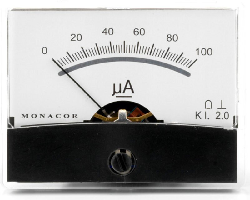 Monacor PM-2/100UA Panel Meter With VU Lettering